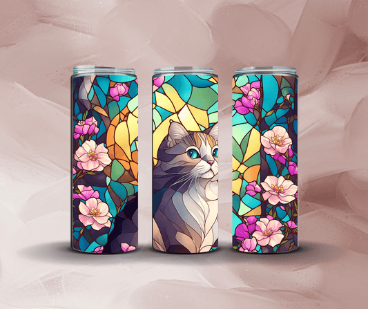 20oz Stain Glass Kitty