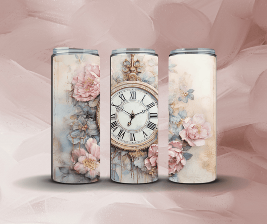 20oz Vintage Floral Clock