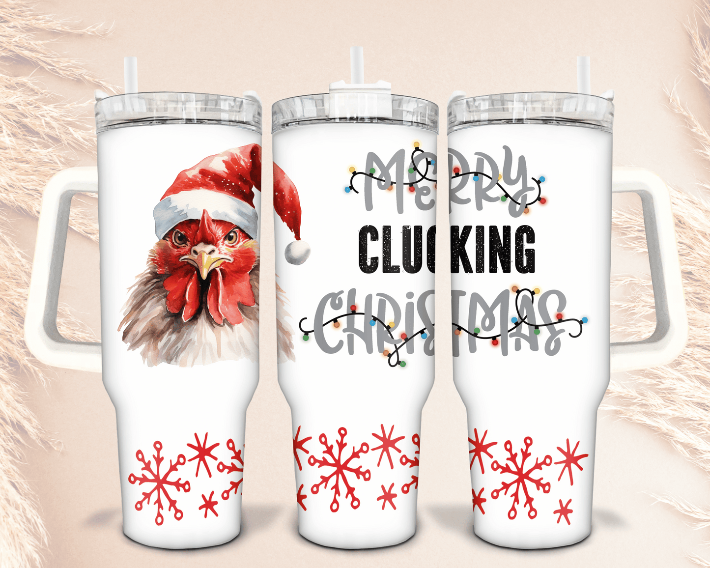 40oz Merry Clucking Christmas